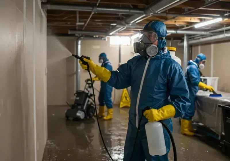 Basement Sanitization and Antimicrobial Treatment process in Labette County, KS